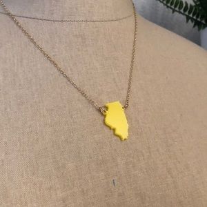 MOON & LOLA ILLINOIS YELLOW NECKLACE